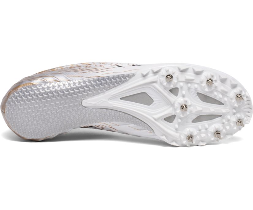 Saucony Spitfire 5 Women's Running Shoes White / Gold | Canada 204CTVE